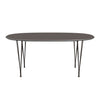 Fritz Hansen Superellipse Uitbreidbare tafel Bruine bronzen/grijze Fenix ​​-laminaten, 270x100 cm