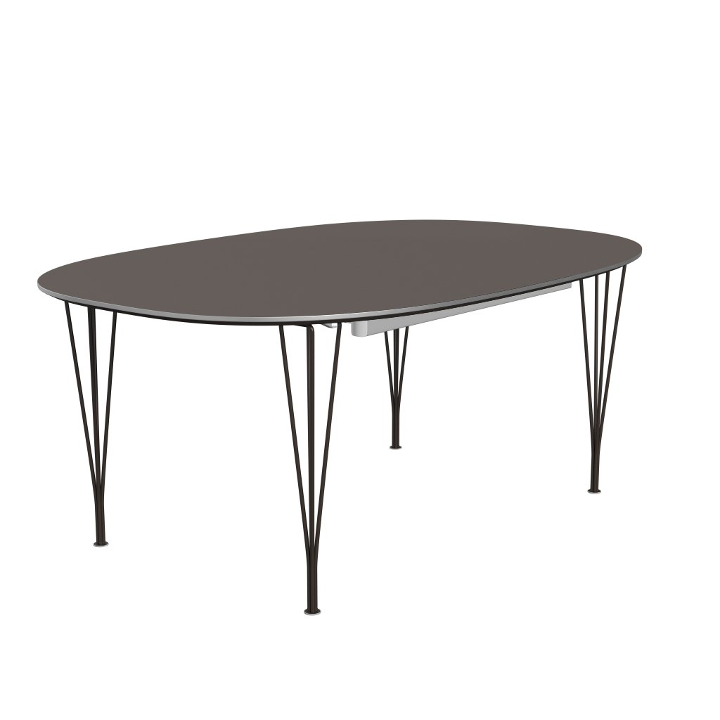 Fritz Hansen Superellipse Table extensible Brown Bronze / Grey Fenix ​​Laminats, 300x120 cm
