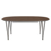 Fritz Hansen Superellipse Table extensible en bronze marron / placage de noix, 300x120 cm