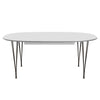 Fritz Hansen Superellipse可扩展的桌子棕色青铜/白色Fenix层压板，300x120 cm