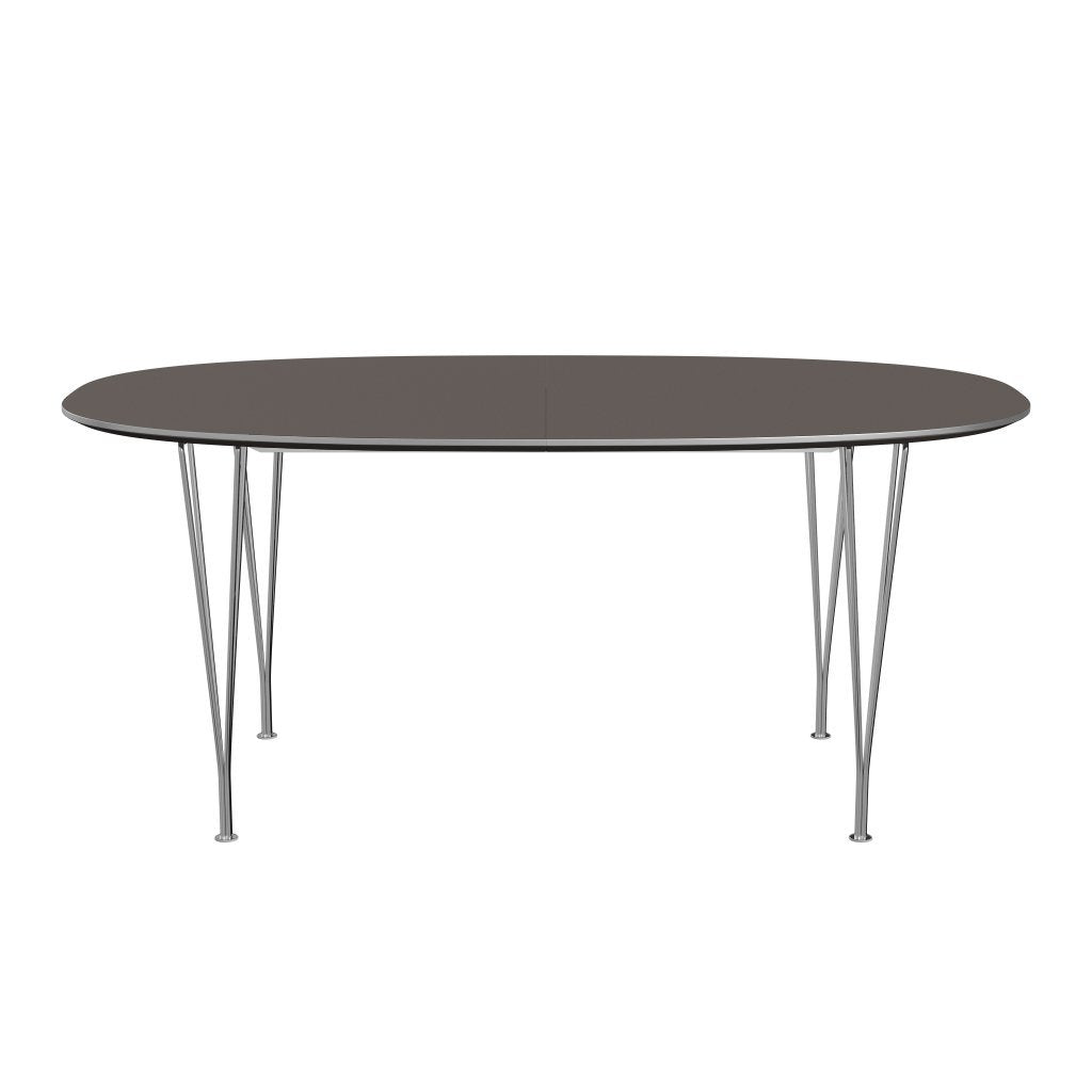 Fritz Hansen Superellips Uitbreidbare tabel Chrome/Gray Fenix ​​-laminaten, 270x100 cm
