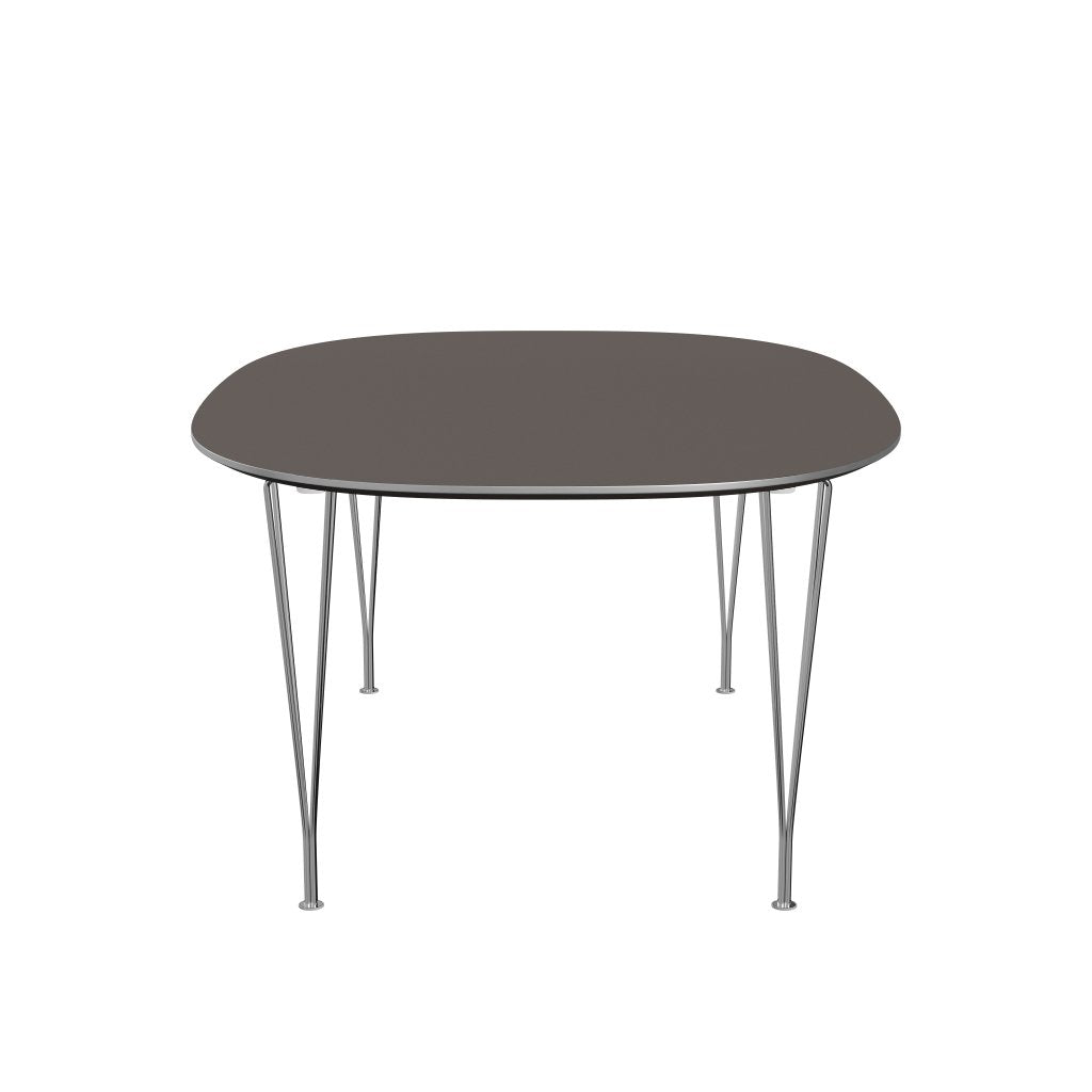 Fritz Hansen Superellipse Table extensible Laminados de fenix cromado/gris, 300x120 cm