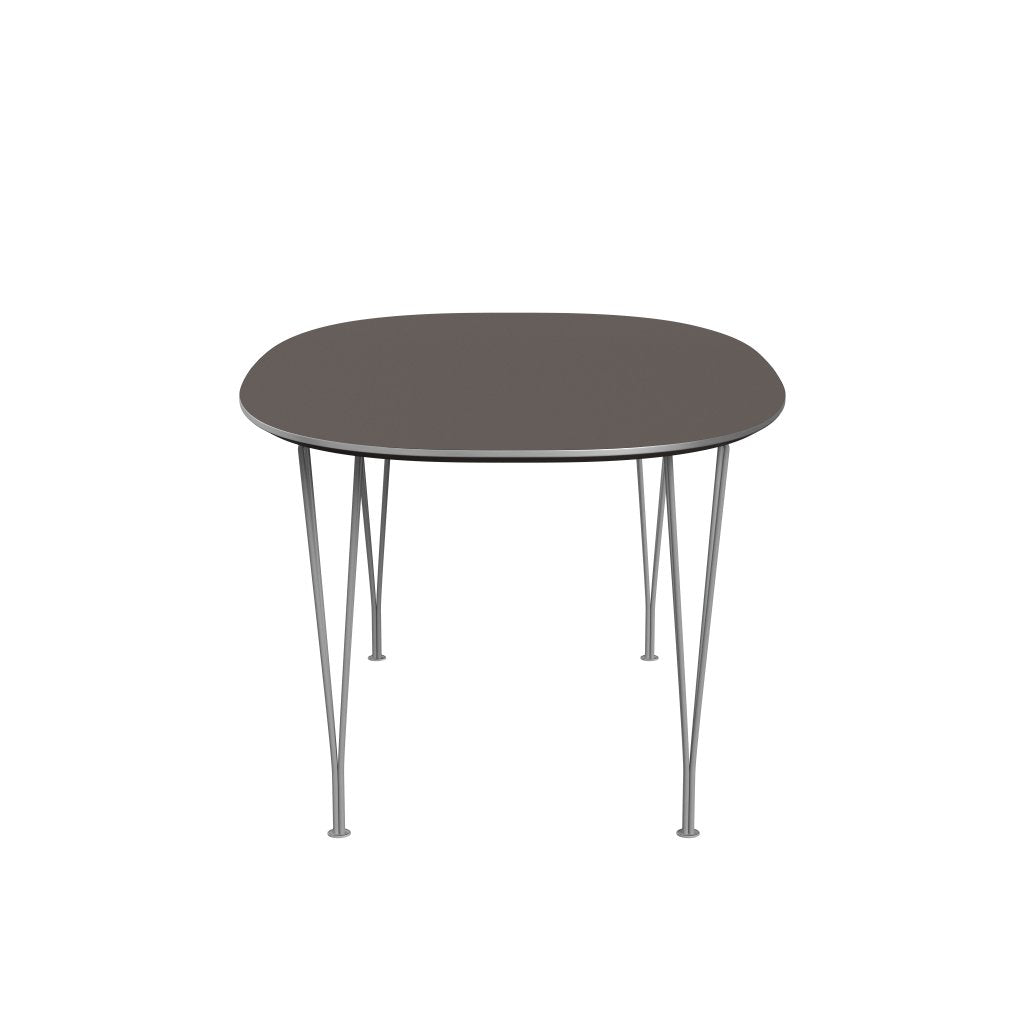 Fritz Hansen Superellipse forlænger bordgrå pulver coated/grå fenix laminater, 270x100 cm