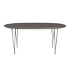 Fritz Hansen Superellipse che estende il tavolo grigio in polvere/grigio laminati fenix, 270x100 cm