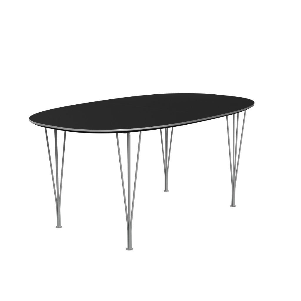 Fritz Hansen Superellipse Extension Table Grey Powder Ebated / Black Fenix ​​Laminats, 270x100 cm