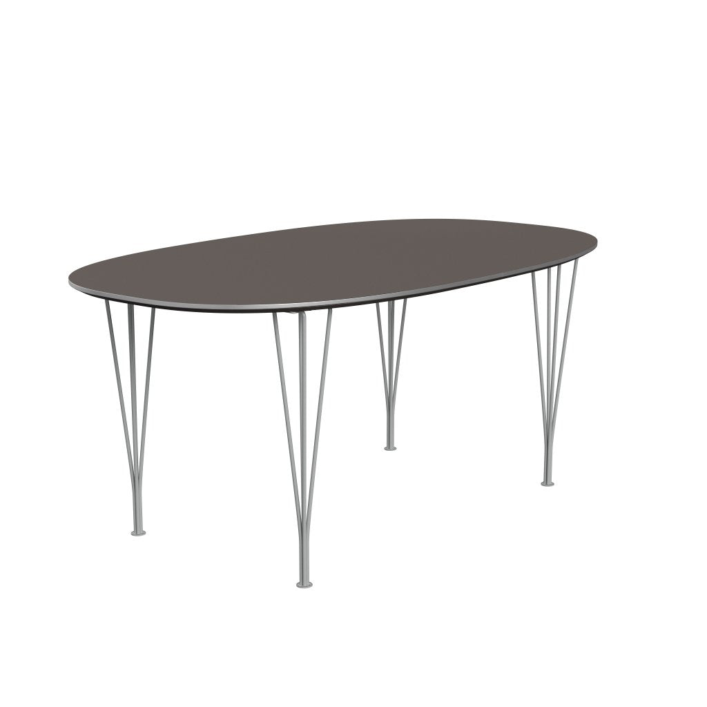 Fritz Hansen Superellipse che estende la tabella nove laminati fenix grigi/grigi, 270x100 cm