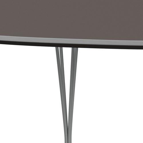 Fritz Hansen Superellipse verlengt tabel negen grijze/grijze fenix -laminaten, 300x120 cm