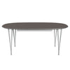 Fritz Hansen Superellipse che estende la tabella nove laminati fenix grigi/grigi, 300x120 cm