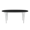 Fritz Hansen Superellipse forlænger tabel ni grå/sort fenix laminat, 270x100 cm