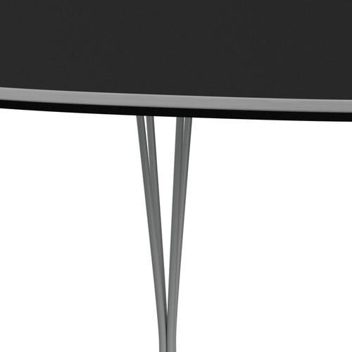 Fritz Hansen Superellipse som förlänger tabell nio grå/svart fenix -laminat, 300x120 cm