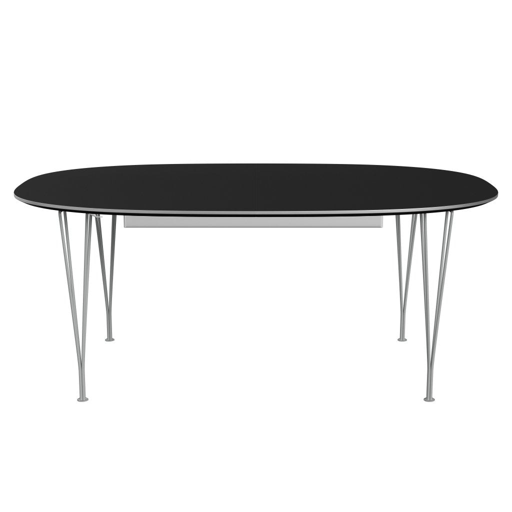 Fritz Hansen Superellipse Extending Table Nine Grey/Black Fenix Laminate, 300x120 Cm