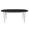 Fritz Hansen Superellipse che estende la tabella nove laminato fenix grigio/nero, 300x120 cm