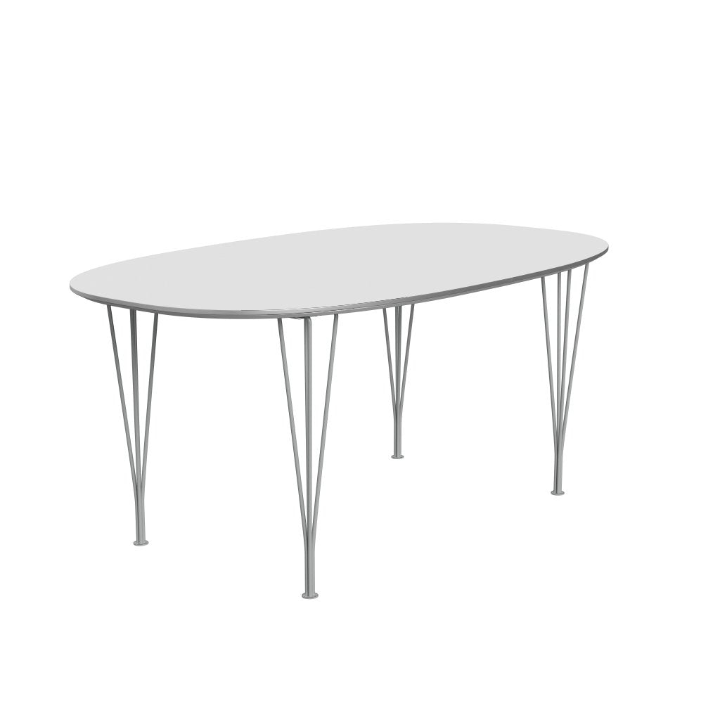 Fritz Hansen Superellipse verlengt tabel negen grijs/wit fenix laminaat, 270x100 cm