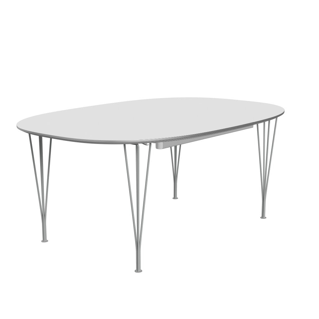 Fritz Hansen Superellipse che estende la tabella nove laminato fenix grigio/bianco, 300x120 cm