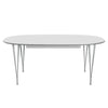 Fritz Hansen Superellipse che estende la tabella nove laminato fenix grigio/bianco, 300x120 cm