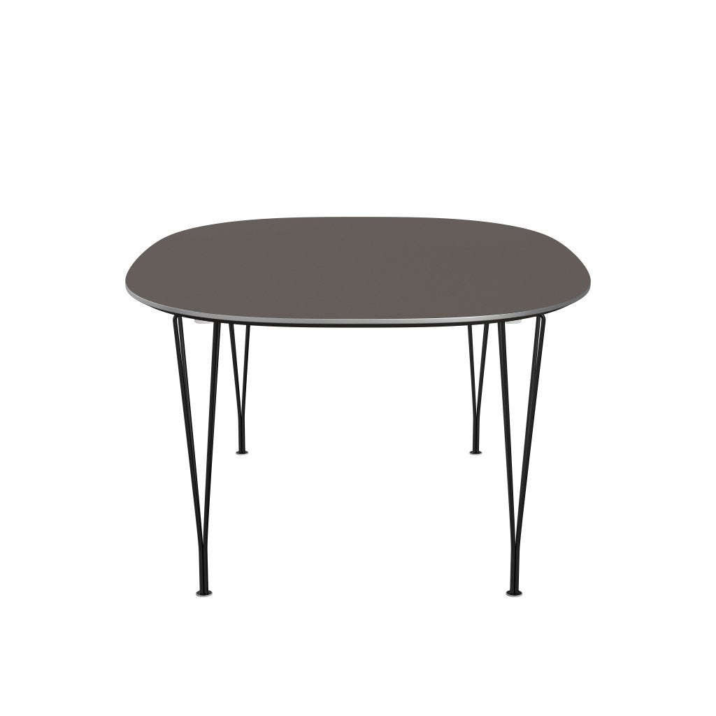 Fritz Hansen Table extensible Superellipse Lamiminats Fenix ​​noir / gris, 300x120 cm