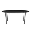 Fritz Hansen Superellips Uitbreidbare tafel Zwart/zwarte Fenix ​​-laminaten, 270x100 cm