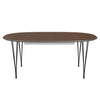 Fritz Hansen Superellipse Extendable Table Black/Walnut Veneer, 300x120 Cm