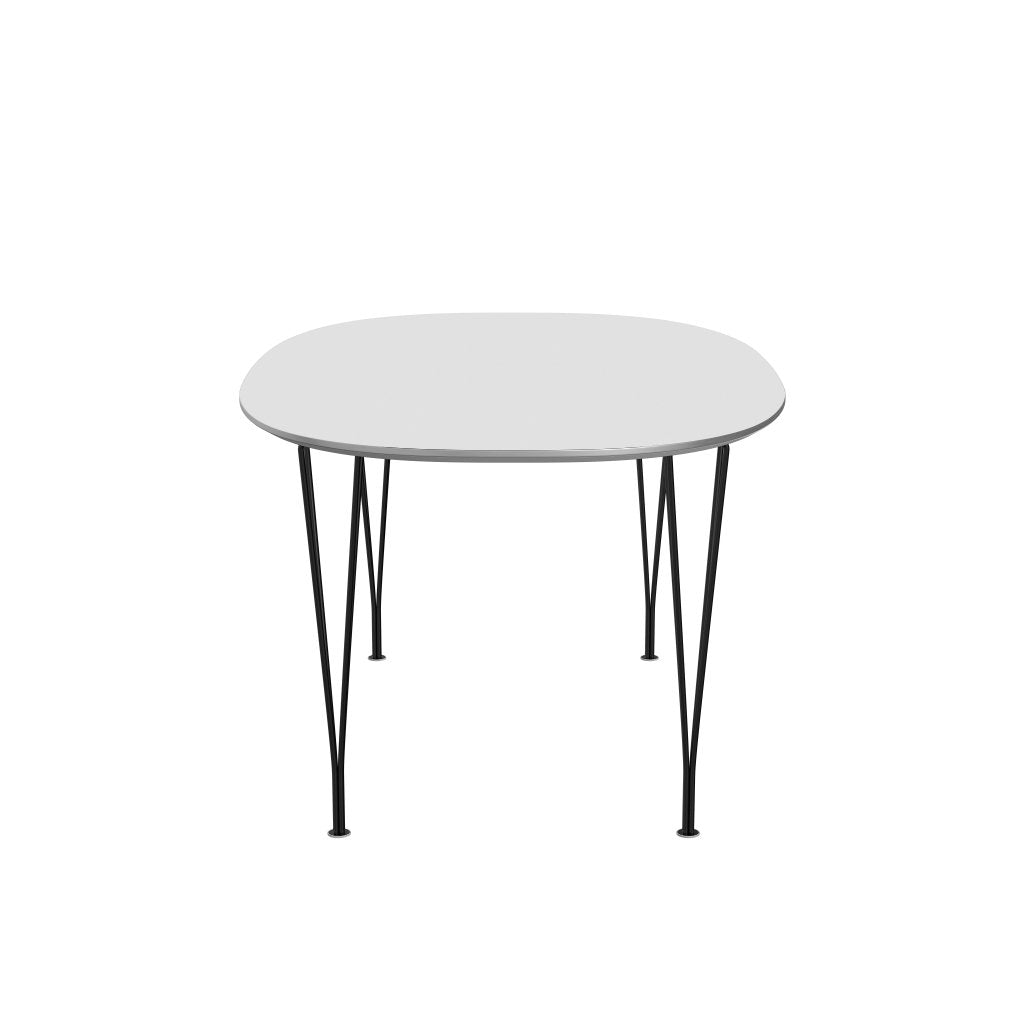 Fritz Hansen Superellipse Ausziehbarer Tisch Schwarz/Weiß Fenix Laminate, 270x100 Cm