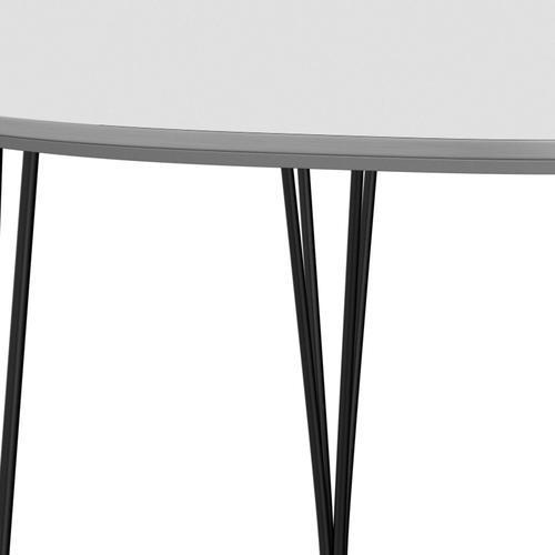 Fritz Hansen Superellipse Ausziehbarer Tisch Schwarz/Weiß Fenix Laminate, 270x100 Cm