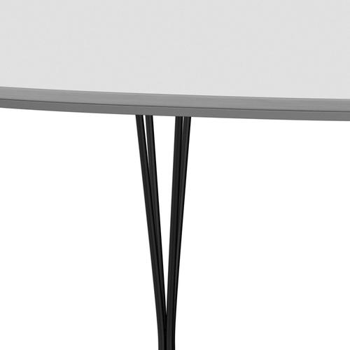 Fritz Hansen Superellipse Ausziehbarer Tisch Schwarz/Weiß Fenix Laminate, 300x120 Cm