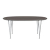 Fritz Hansen Superellipse uitbreidende tafel Silvergrey/Gray Fenix ​​-laminaten, 270x100 cm