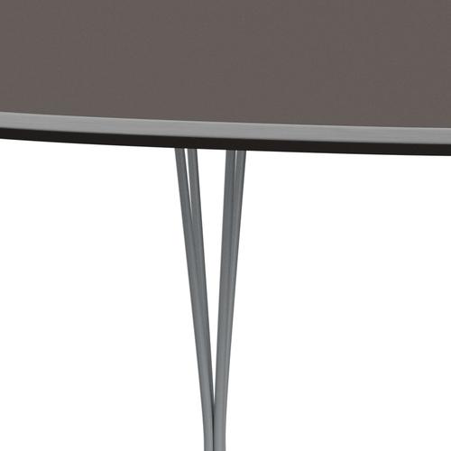 Fritz Hansen Superellipse uitbreidende tafel Silvergrey/Gray Fenix ​​-laminaten, 300x120 cm