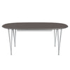 Fritz Hansen Superellipse uitbreidende tafel Silvergrey/Gray Fenix ​​-laminaten, 300x120 cm
