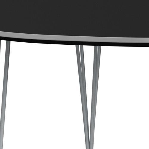 Fritz Hansen Table étendue du Superellipse Silvergrey / Black Fenix ​​Laminats, 270x100 cm