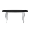 Fritz Hansen Table étendue du Superellipse Silvergrey / Black Fenix ​​Laminats, 270x100 cm