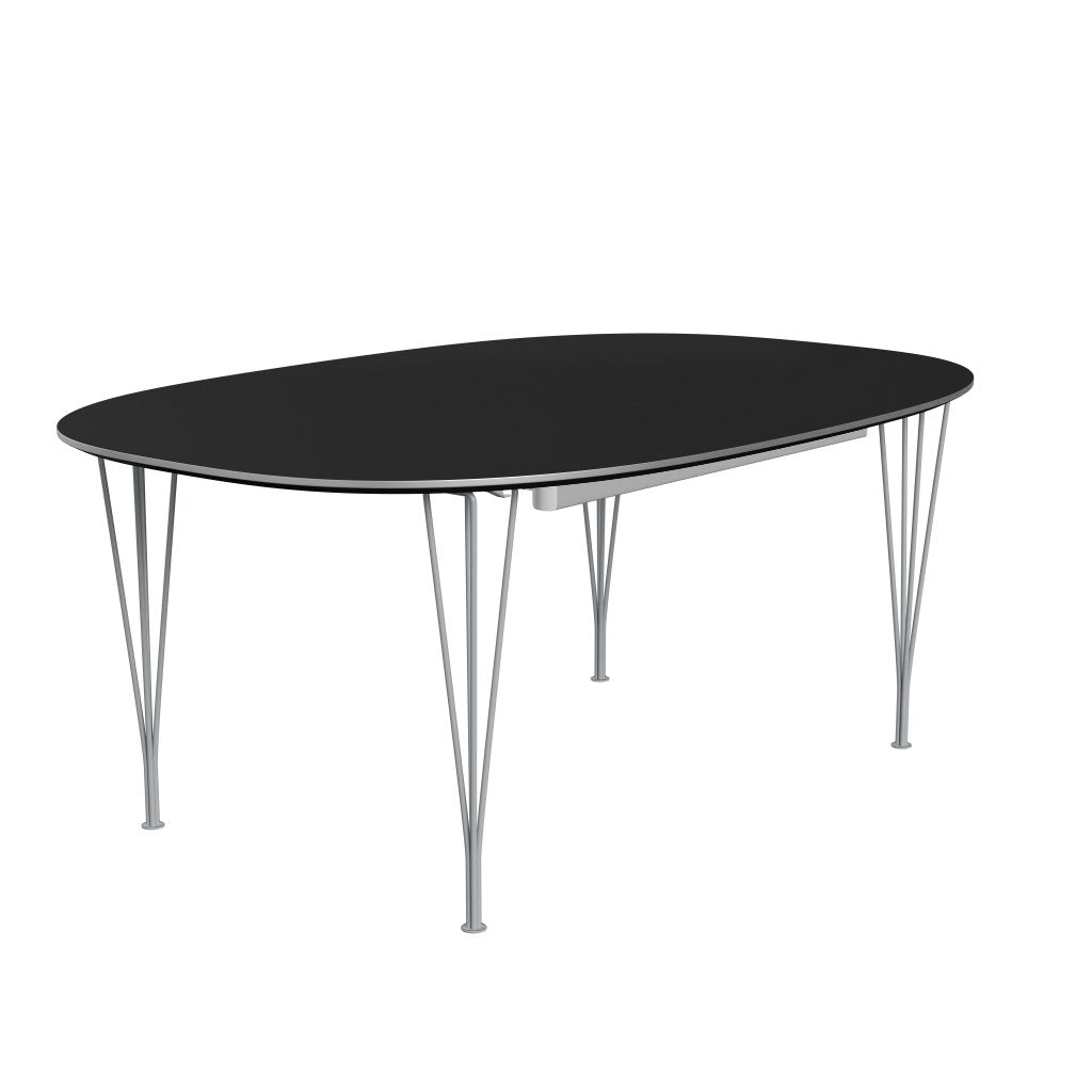 Fritz Hansen Superellipse Extending Table Silvergrey/Black Fenix ​​Laminates, 300x120 cm