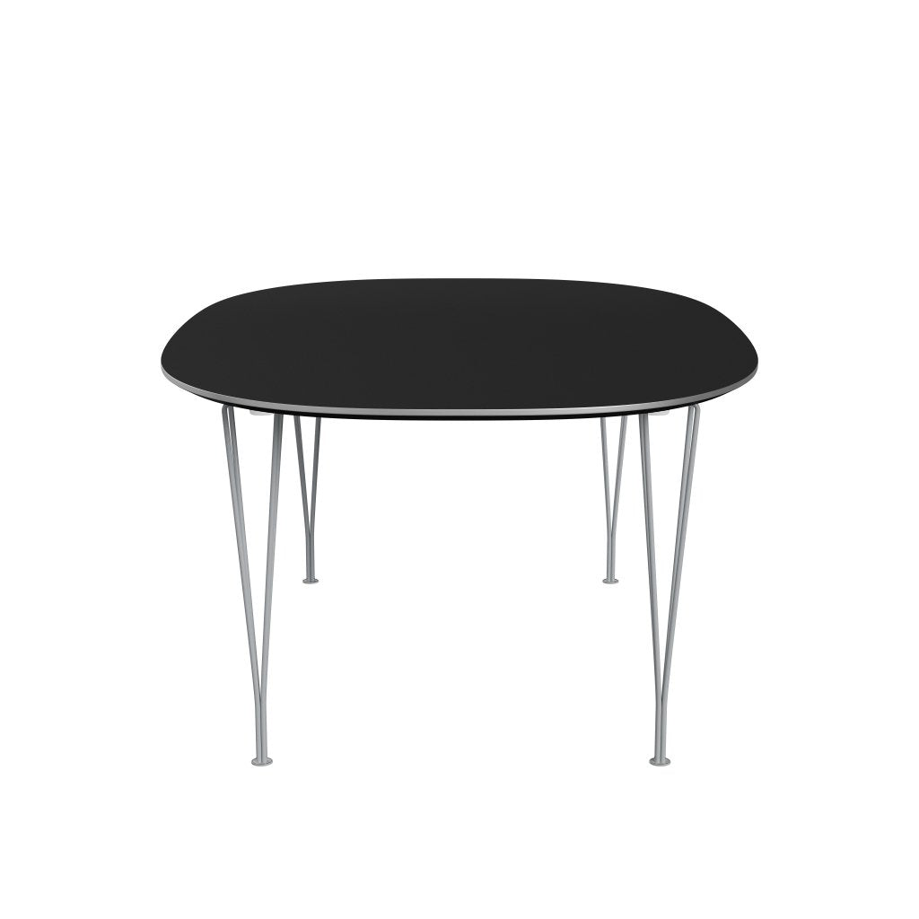 Fritz Hansen Table étendue du Superellipse Silvergrey / Black Fenix ​​Laminats, 300x120 cm