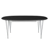 Fritz Hansen Superellipse uitbreidende tafel Silvergrey/Black Fenix ​​-laminaten, 300x120 cm