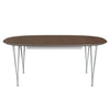 Fritz Hansen Superellipse Extendable Table Silvergrey/Walnut Veneer, 300x120 Cm