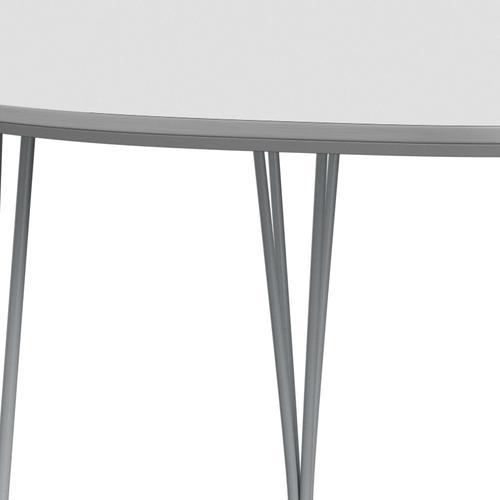 Fritz Hansen Superellipse Ausziehbarer Tisch Silbergrau/Weiß Fenix Laminate, 270x100 Cm