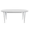 Fritz Hansen Superellipse che estende il tavolo Silvergrey/White Fenix ​​Laminati, 300x120 cm