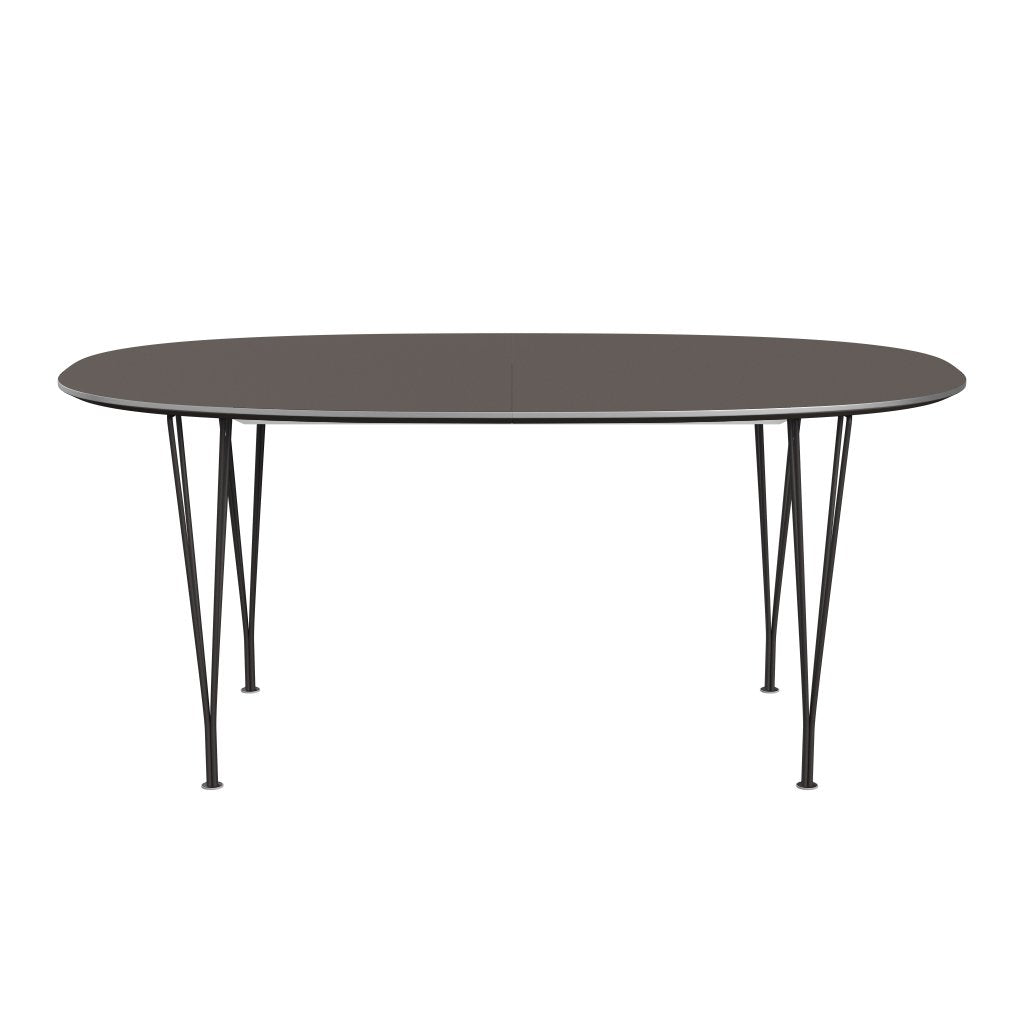 Fritz Hansen Superellipse forlænger tabel Varm grafit/grå fenix -laminat, 270x100 cm