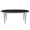 Fritz Hansen Superellips Uitbreidbare tafel Warm grafiet/zwart Fenix ​​-laminaat, 300x120 cm
