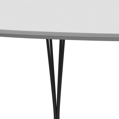 Fritz Hansen Superellipse Udvidelig bord Varm grafit/hvid fenix -laminater, 300x120 cm