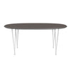 Fritz Hansen Superellipse Udvidelig bord Hvid/grå fenix -laminater, 270x100 cm