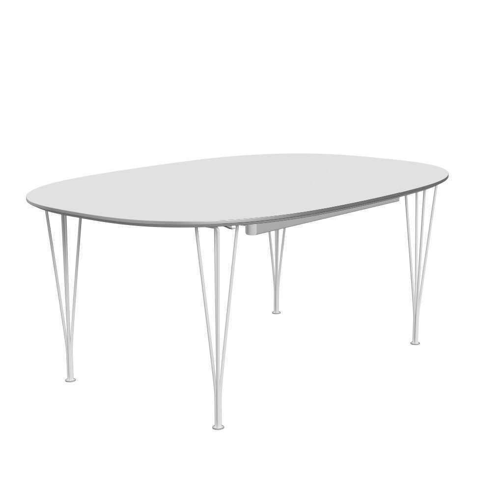 Fritz Hansen Superellipse Udvidelig bord Hvid/hvid fenix -laminater, 300x120 cm