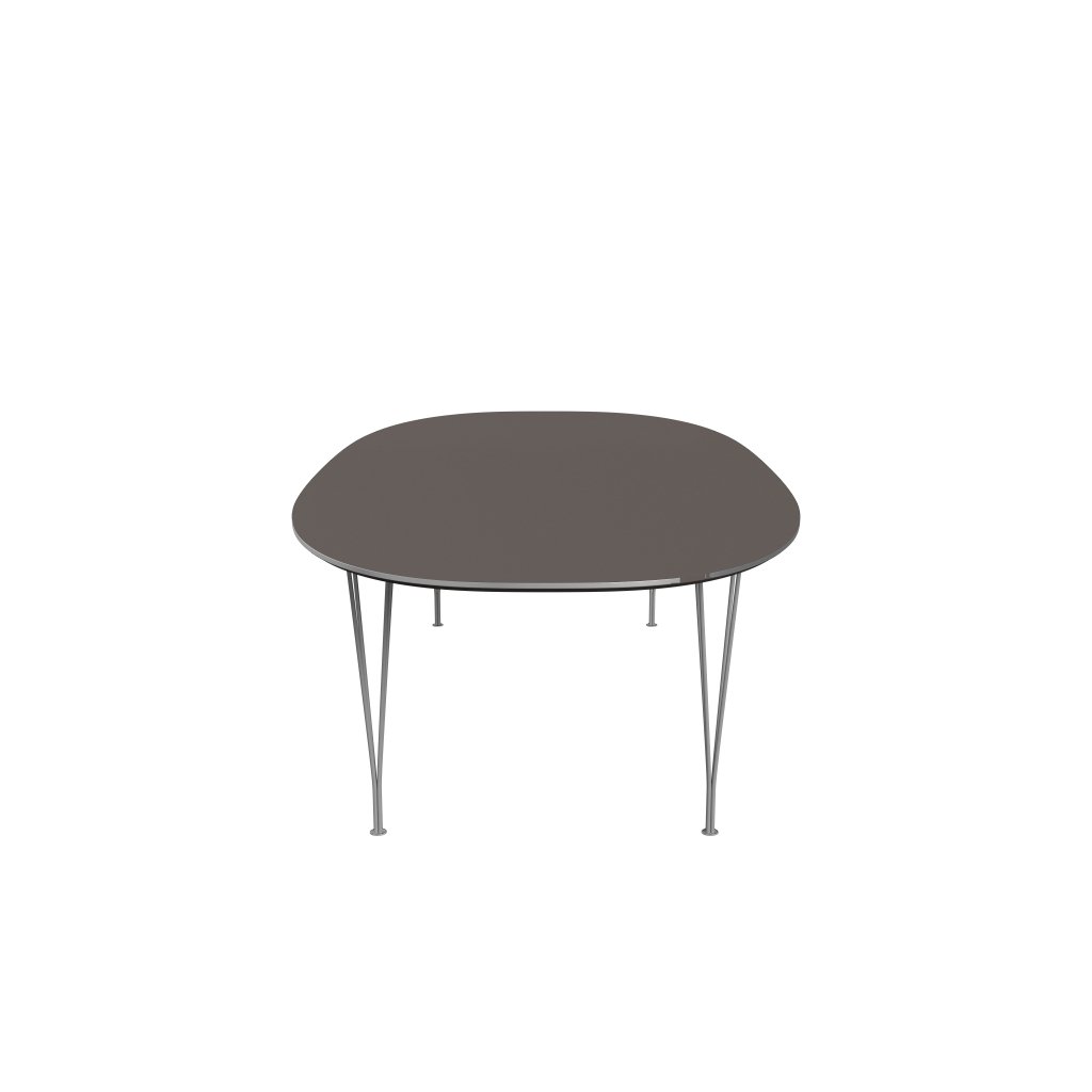 Fritz Hansen Superellipse spisebord gråt pulver coated/grå fenix laminater, 300x130 cm