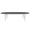 Fritz Hansen Superellipse -ruokapöydän harmaa jauhemaalattu/harmaa fenix -laminaatit, 300x130 cm