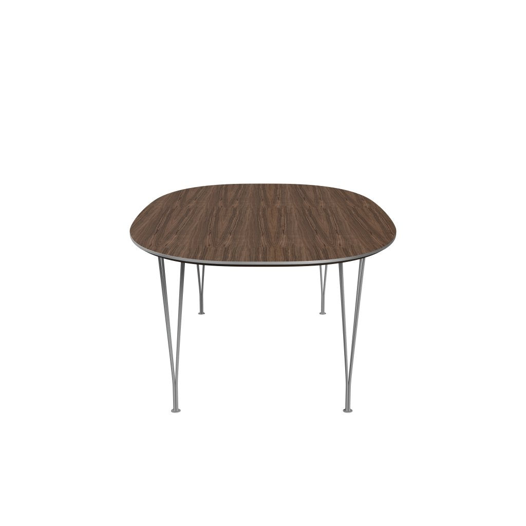 Fritz Hansen Superellipse spisebord grå pulver coated/valnød finer, 240x120 cm