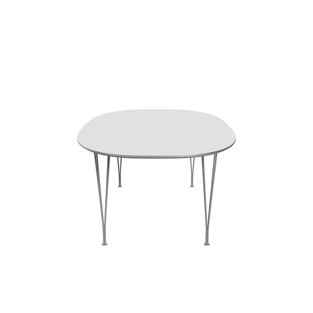 Fritz Hansen Superellipse spisebord gråt pulver coated/hvid fenix laminater, 240x120 cm