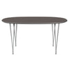 Fritz Hansen Superellipse spisebord ni grå/grå fenix -laminater, 150x100 cm