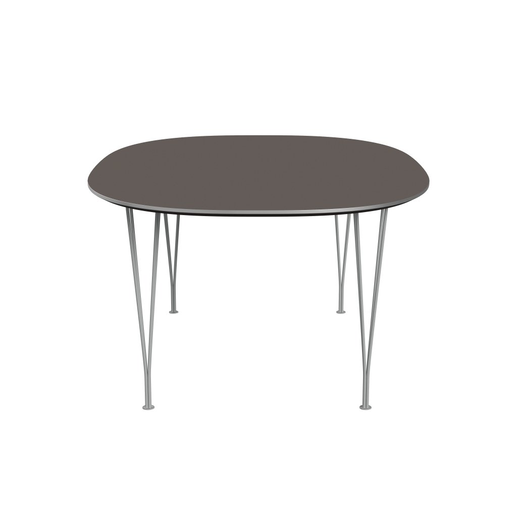 Fritz Hansen Superellipse spisebord ni grå/grå fenix -laminater, 180x120 cm