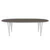 Fritz Hansen Superellipse spisebord ni grå/grå fenix -laminater, 240x120 cm