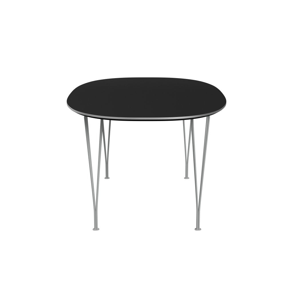 Fritz Hansen Superellipse spisebord ni grå/sort fenix -laminater, 170x100 cm