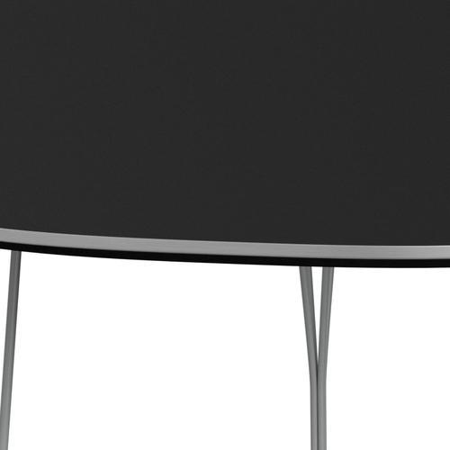 Fritz Hansen Superellipse spisebord ni grå/sort fenix laminat, 240x120 cm